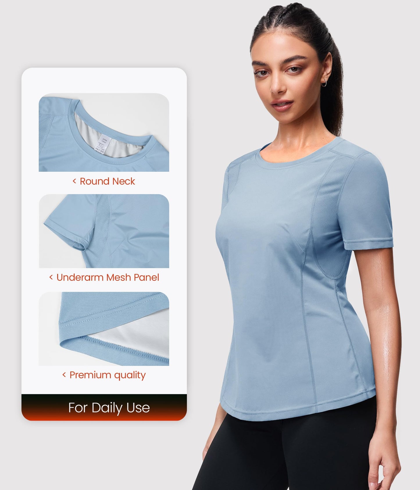 Junlan Waist Trainer for Women - Sauna Sweat Vest for Women Working Out(Light Blue, Large)