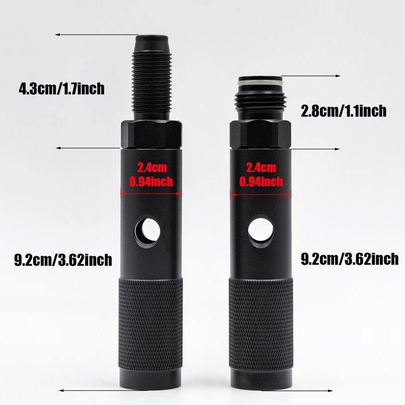 Aopkeo 12gram CO2 Cartridge Small Cylinder Quick Charge Adapter for Paintball PCP Airsoft Soda Water (G1/2-14(0.825"-14NGO))