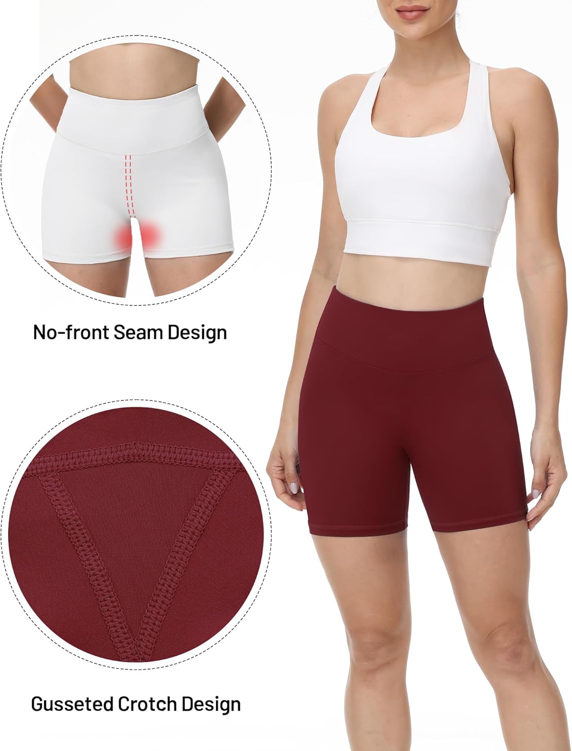 Runhit Biker Shorts for Women - High Waisted Workout & Yoga Spandex with Tummy Control | 3''/5''/8'' Options
