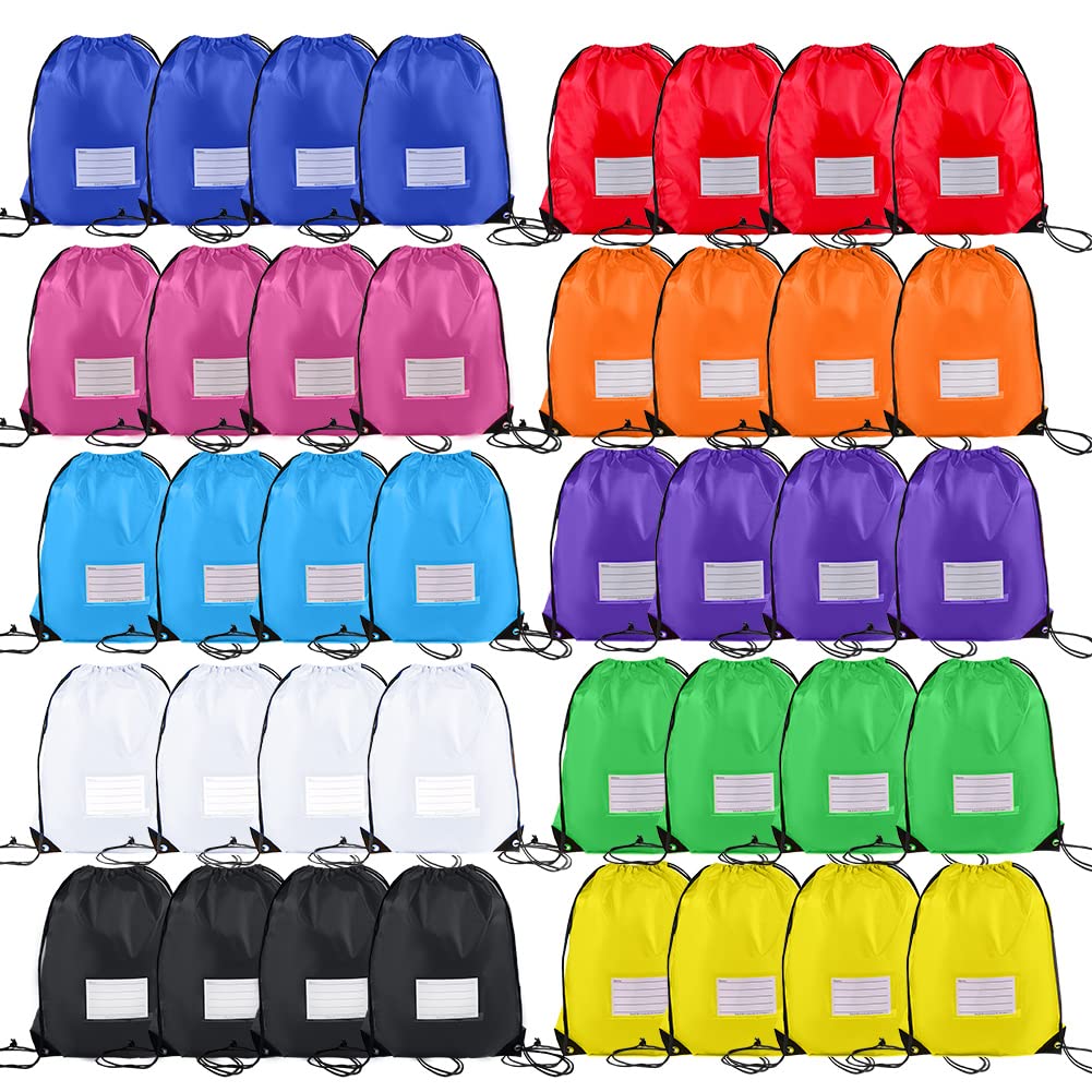 40 Pack Drawstring Bags,Bulk Draw String Backpack, DIY Gym Sports Cinch Bag Sackpack for Women Men