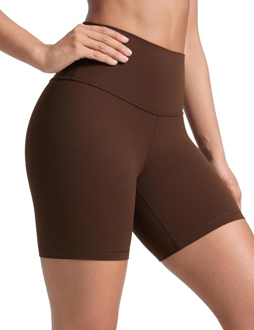 CRZ YOGA ButterLuxe Biker Shorts - High Waisted Spandex for Yoga & Running | 6-Inch Length