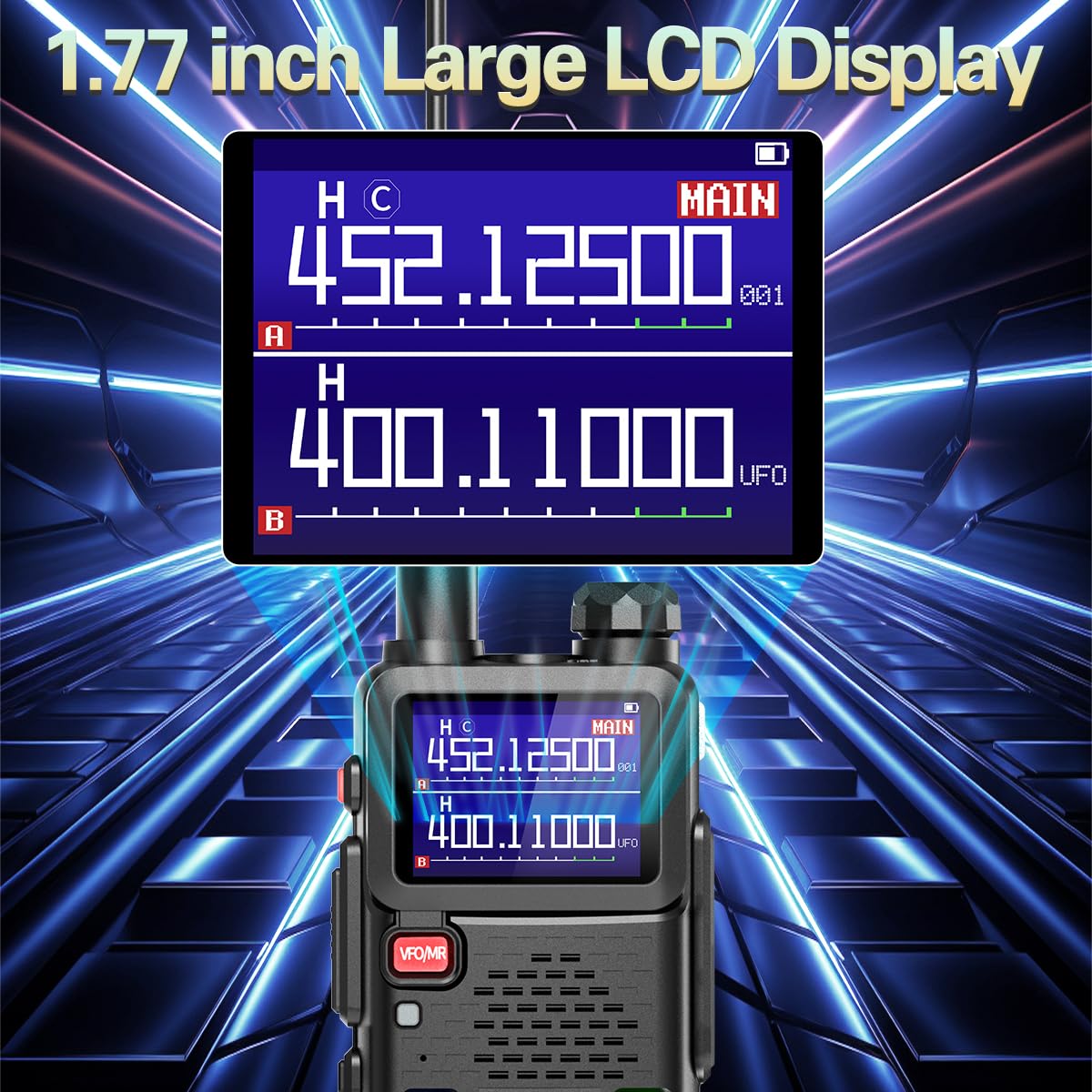 BAOFENG Radio Ham Radio Handheld 5RM 10W (Upgrade of UV-5R) Long Range Walkie Talkies Rechargeable Emergency NOAA Weather Two Way Radio with 3800mAh Battery USB-C Charger for Hunting Hiking,2 Pack
