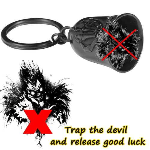 Bell for Motorcycle - Motorcycle Men Bell, Helps You Drive Away Mechanical Problems and Bad Luck On Your Journey (Black) (Black)