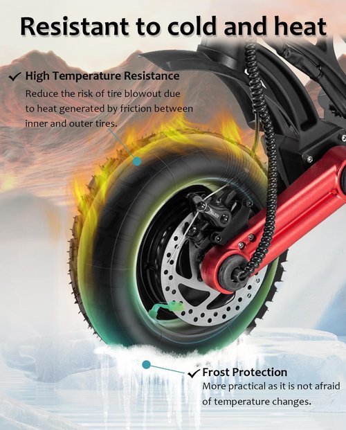 GLDYTIMES 2pcs 10x2.5/2.75 Scooter Tube, 60/70-6.5 Heavy-Duty Tube Fit for Gotrax G5 G6 Ninebot Max G30P G30LP F2 Pro Zero 10X Hiboy Max 3 Electric Scooter, Smart Self Balancing Electric Scooter
