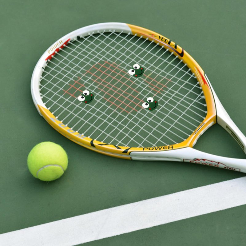 ZQTSANKESL 5pcs Tennis Racket Shock absorbers, Soft Silicone Tennis Racket Shock absorbers, Cute Pattern, Protecting Your Wrist and reducing the Impact of Tennis (Frog Pattern)