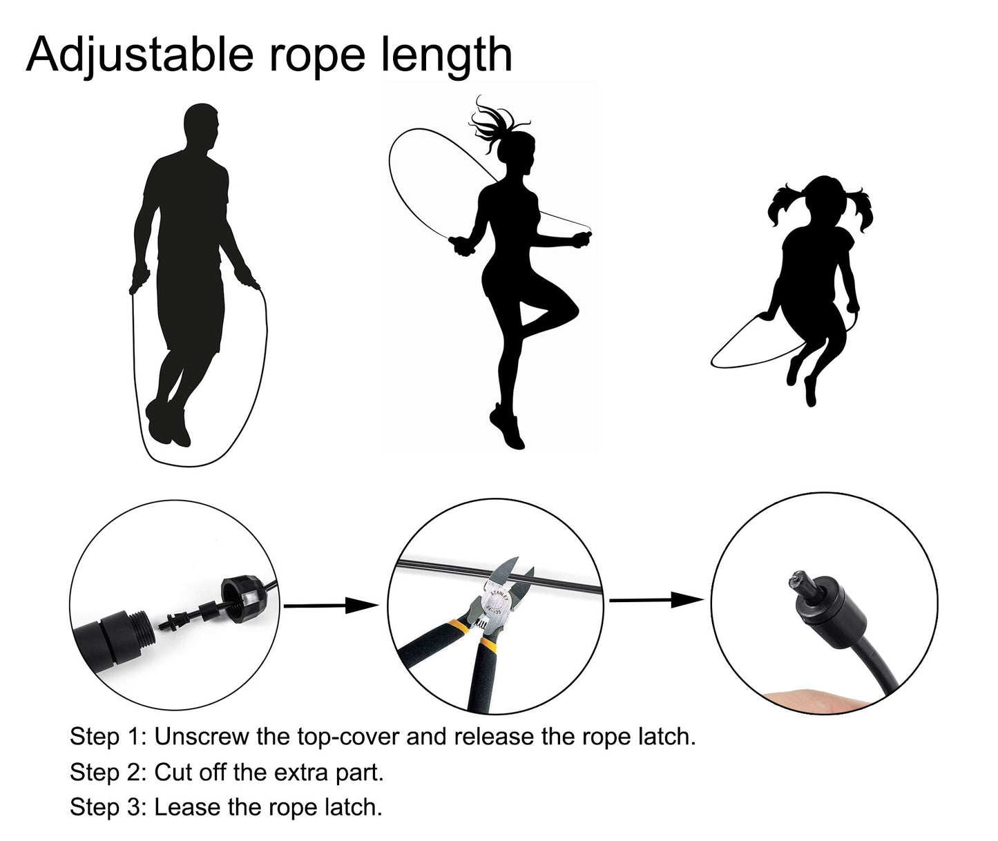 Jump Rope, Adjustable Jump Rope for Fitness and Exercise