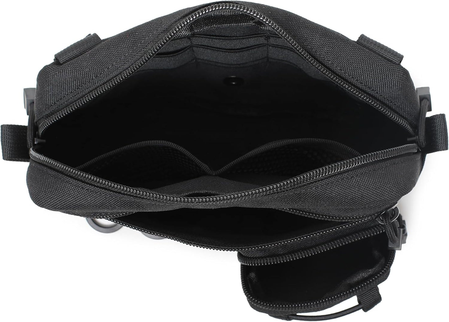 Skiennix Tactical Molle Horizontal Admin Pouch - EDC Utility Organizer Bag with Front Drawstring Pocket