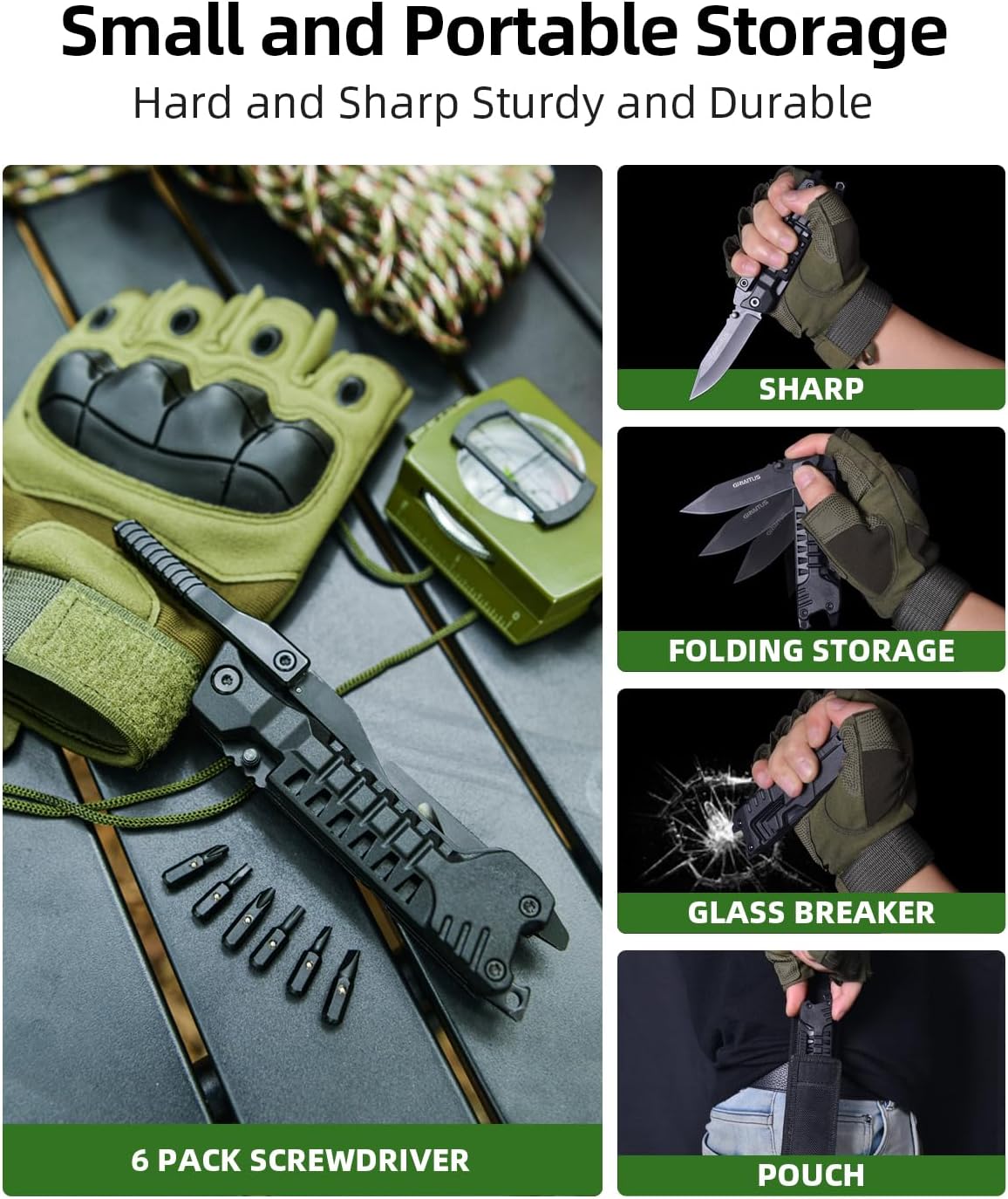 Skiennix 17-in-1 Multitool Knife - Versatile Camping Tool with Fire Starter, Bottle Opener & More | Perfect Gift for Outdoor Enthusiasts