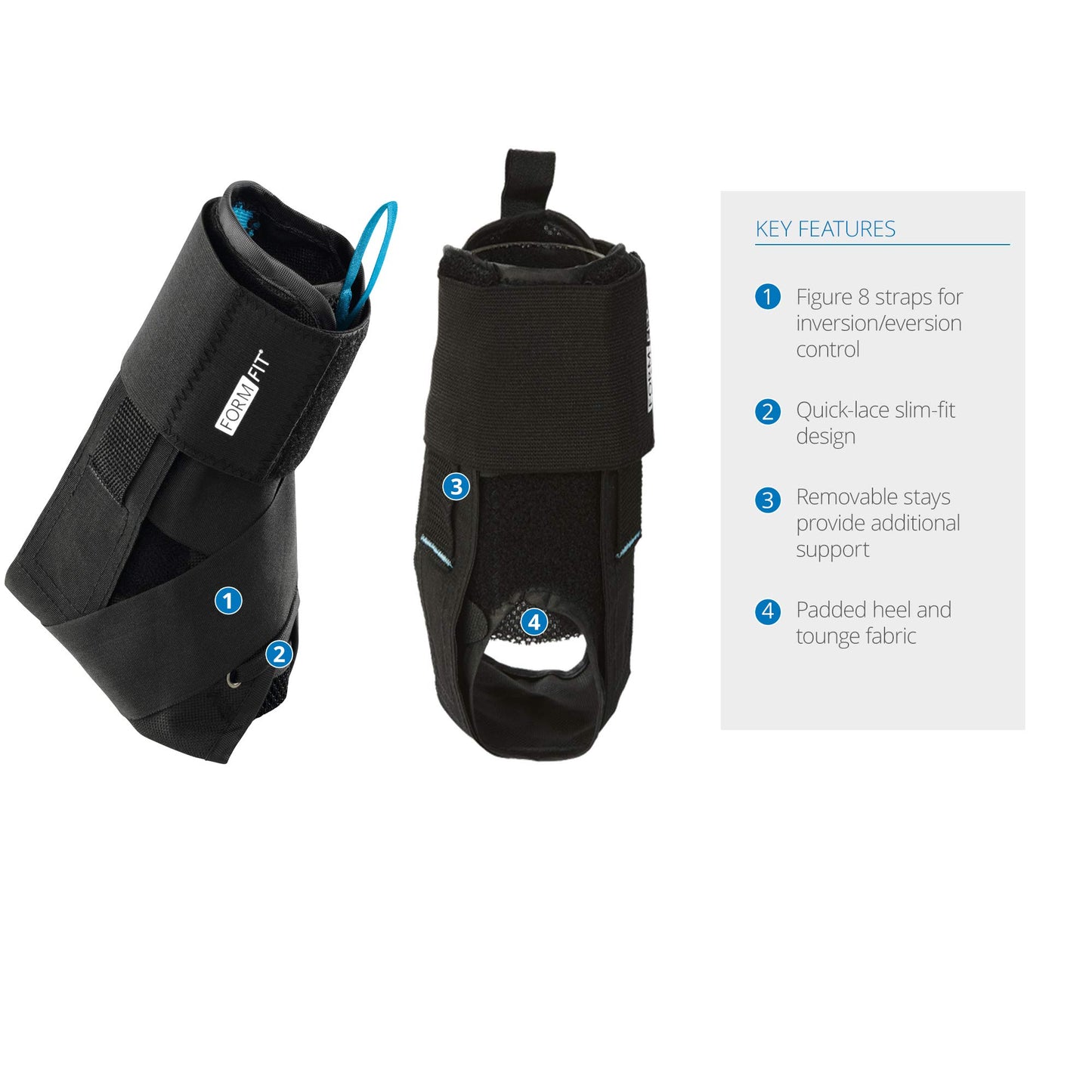 Ossur Form Fit Ankle With Speedlace Brace Size: Large 13-14" Ankle Cir