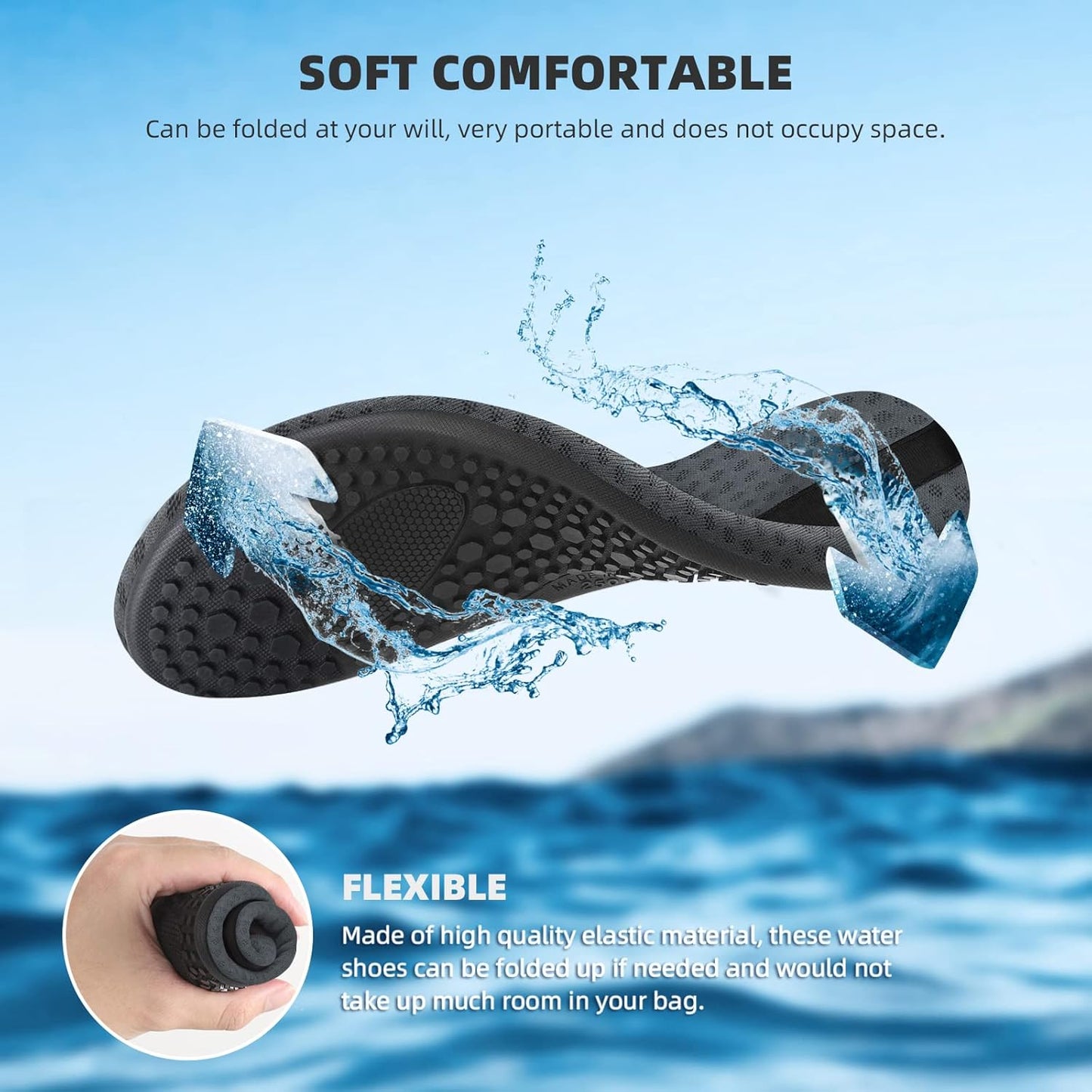 Skiennix Water Shoes - Quick-Dry Aqua Socks for Swimming & Beach Activities | Adult & Youth Sizes