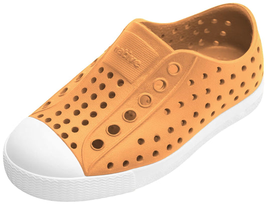 Native Shoes Unisex-Kids Jefferson Sneakers, Papaya Orange/Shell White, 1 Little Kid