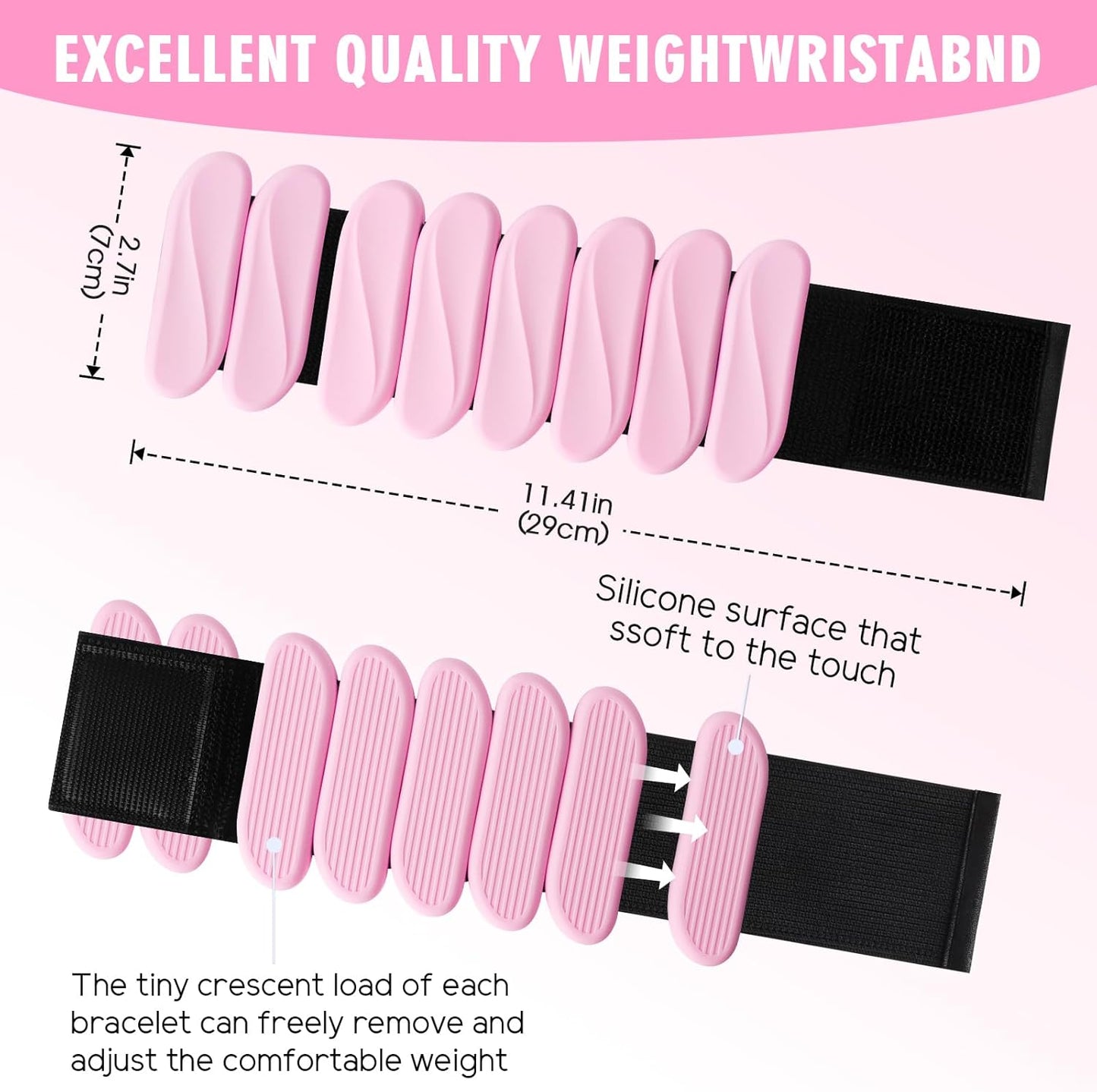 Skiennix Wrist Weights - Adjustable 2lb Wearable Arm & Ankle Weights for Yoga, Pilates & Gym