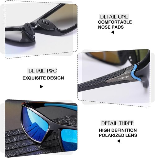 Flutesan Polarized Sunglasses - UV 400 Protection for Men & Women | Ideal for Fishing, Driving & Outdoor Sports