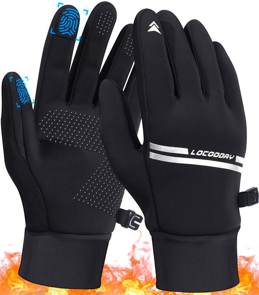LOCOODAY Winter Gloves for Men Women - Windproof,Anti-Slip,Warm,Soft,Touch Screen,Splash Proof Gloves for Driving,Running