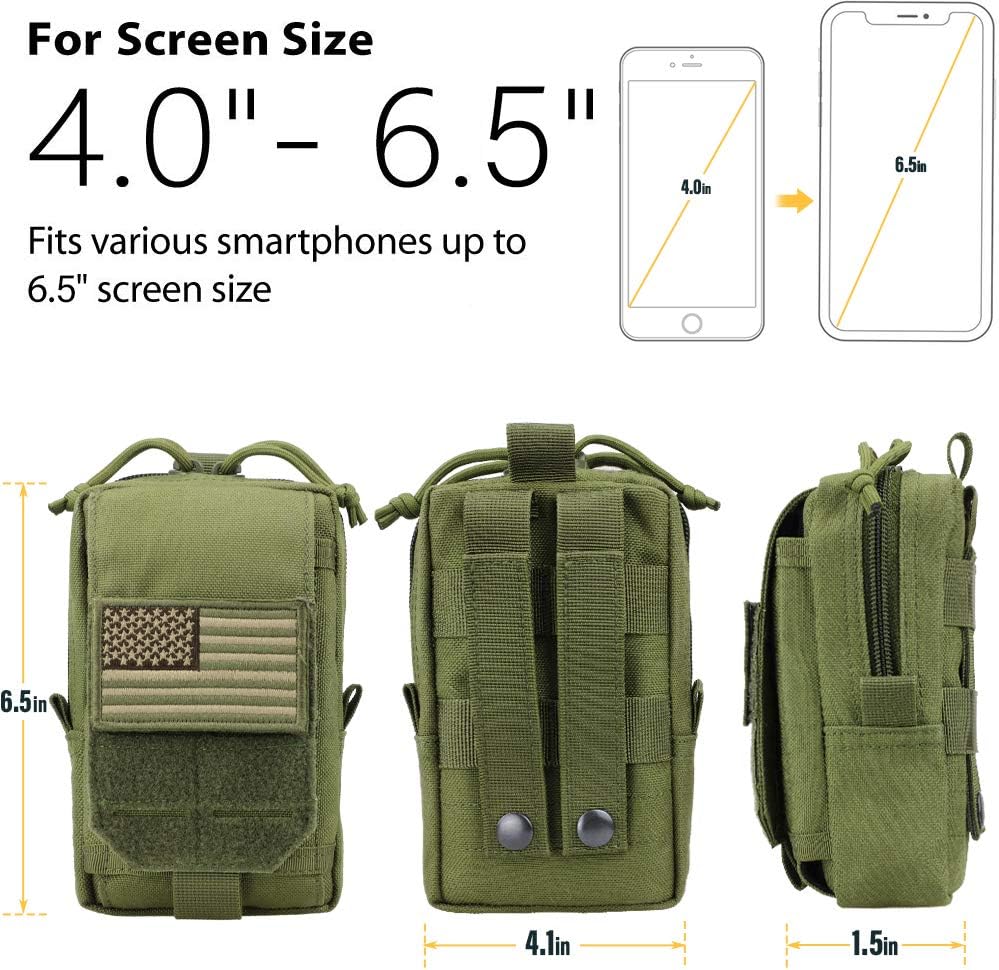 WYNEX Tactical EDC Pouch - Molle Utility Organizer for Phones & Gadgets | Versatile Waist Pack