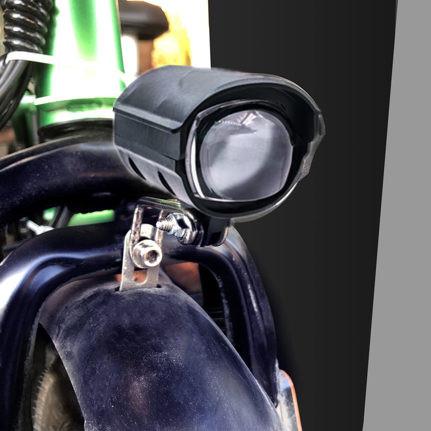 Ourbest E-Bike Front Lights with Horn for Scooter (A)