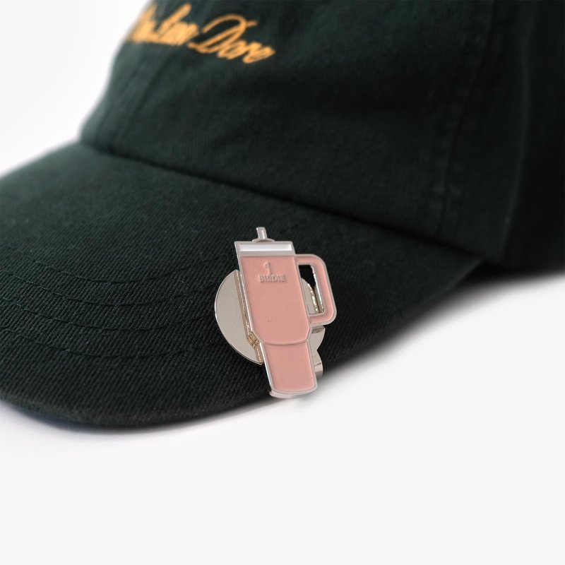 Pink Tumbler Golf Ball Marker with Hat Clip - Funny Golf Gift- Golf Accessories and Gifts