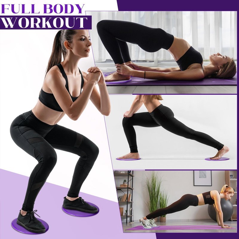 14 Pcs Pilates Kit Home Workout Kit for Women, Pilates Equipment with 14.9" Pilates Ring and Ball, Resistance Bands, Sliders & Grip Socks Starter Pilates Essentials Kit for Gym Studio Travel（Purple）