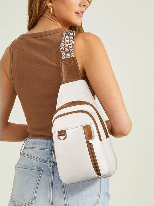 GAEKEAO Sling Bag - Stylish Vegan Leather Crossbody Fanny Pack | Travel Chest Bag for Women