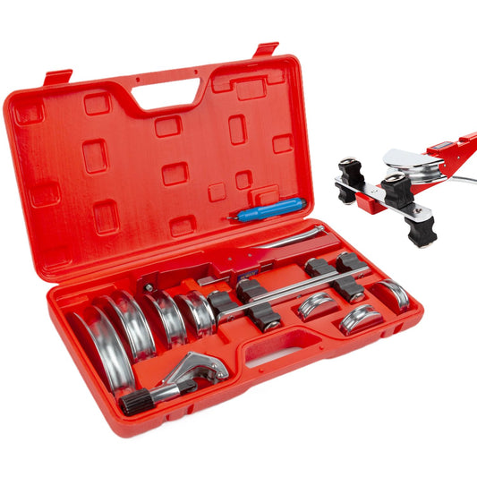 ICOOL Tubing Bender Kit Hand Tool 1/4 to 7/8 Inch for Soft Copper Aluminum HVAC Refrigeration System Maintenance, with Tube Cutter
