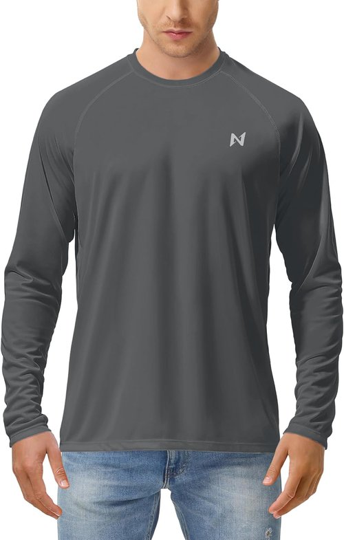 Isnowood Sun Protection Shirts - UPF 50+ Long Sleeve UV Quick Dry Rash Guard for Fishing & Hiking