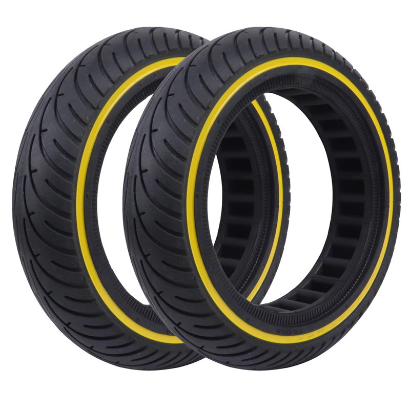 2-Pack Yellow 8.5x2 Solid Tire,8.5 inch Scooter Tire,Front or Rear Replacement Solid Tires for m365 pro/gotrax gxl V2/gotrax XR, 50/75-6.1 Scooter Wheels 8 1/2''