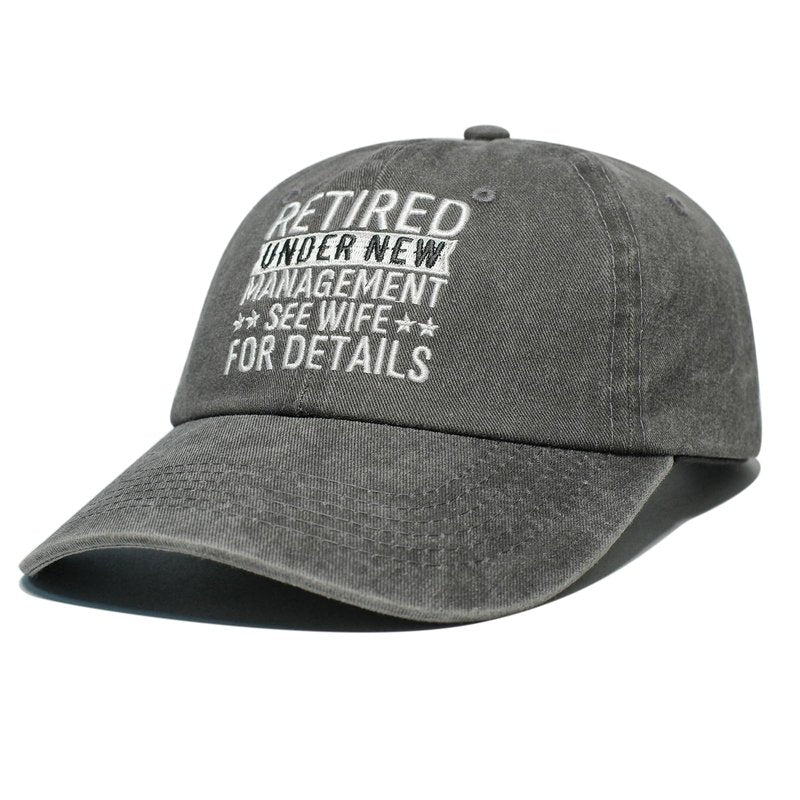 Retirement Gifts for Men, Mens Retirement Gifts 2025, Funny Retirements Hats for Men, Cool Retired Gift for Him Husband Dad Coworker, Adjustable Washed Cotton Embroidered Retired Baseball Caps