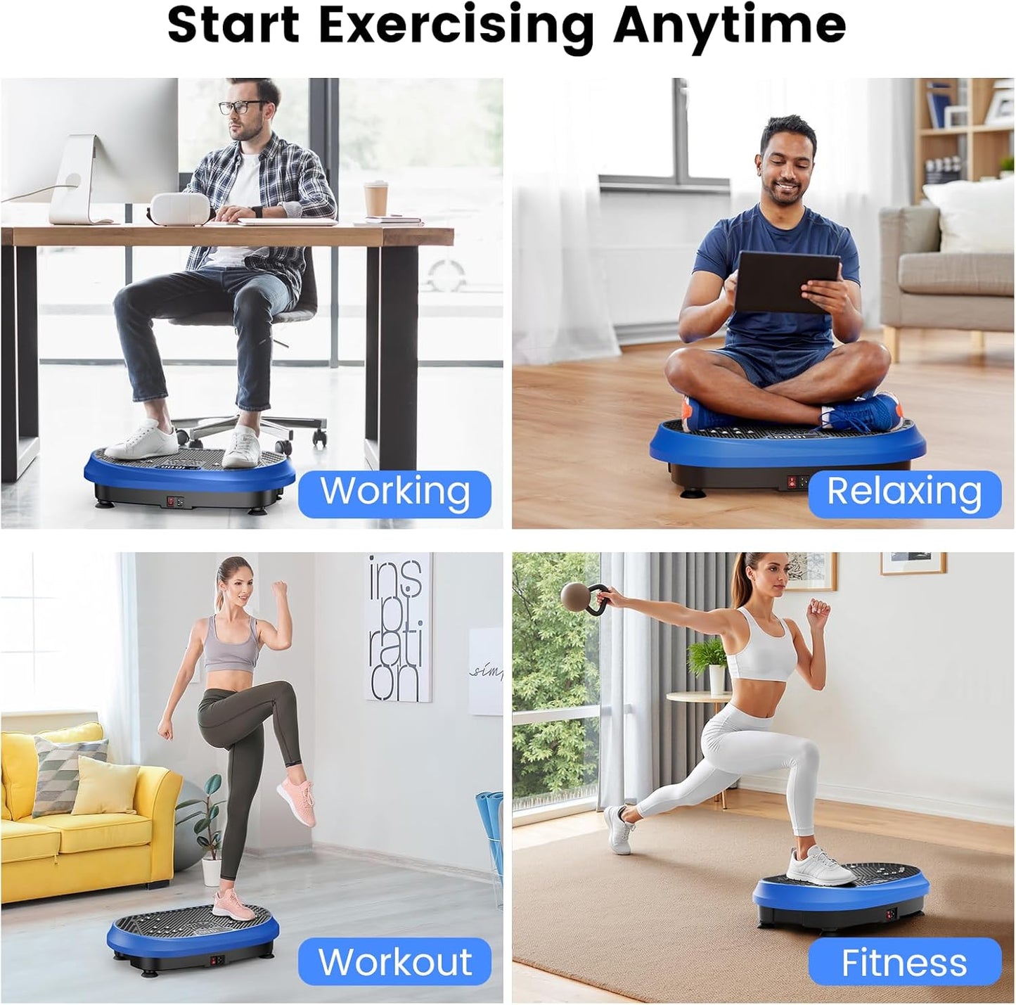 Skiennix Vibration Plate - Full Body Shaker Machine for Lymphatic Drainage | Bluetooth Fitness Platform