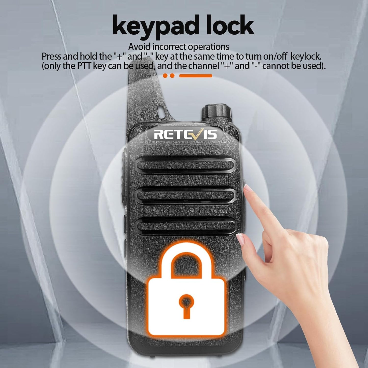 Retevis RT22 Two Way Radio - Long Range Rechargeable Walkie Talkies | Portable USB-C Charging (4 Pack)