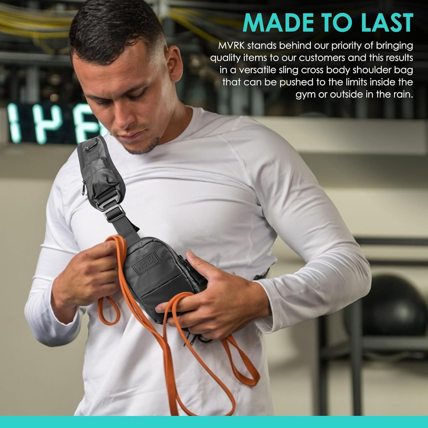 MVRK Waterproof Sling Bag - Versatile Crossbody Backpack with Keyholder for Hiking & Travel