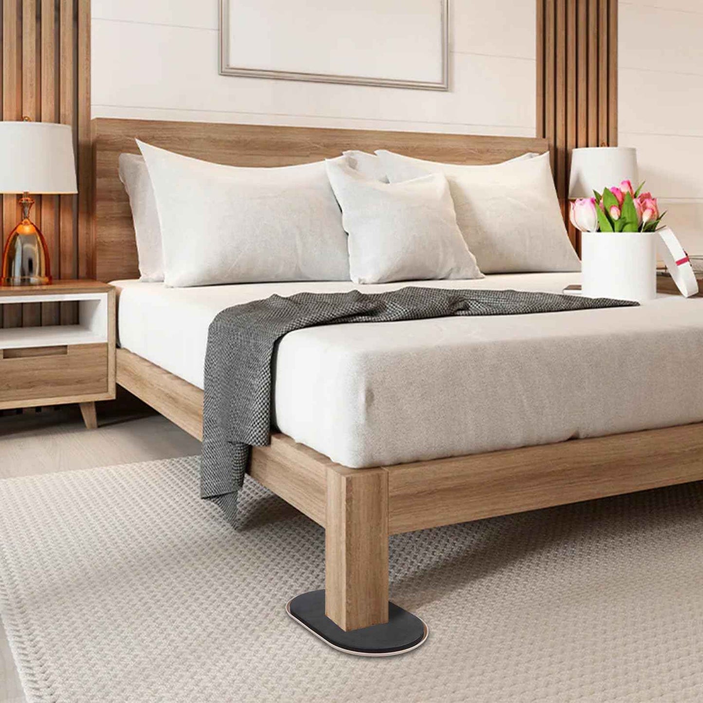 Kayzn 8 Pack Furniture Sliders, 9-1/2" x 5-3/4" Large Furniture Sliders for Carpeted Floors, Reusable Moving Pads Sliders for Heavy Furniture - Effortless Moving and Surface Protection