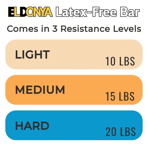 ELDONYA Professional Flex Therapy Bar - Light Resistance Twist Bar for Tennis Elbow & Golfer's Elbow Relief, 3-Minute Daily Physical Therapy, Grip Strength Training