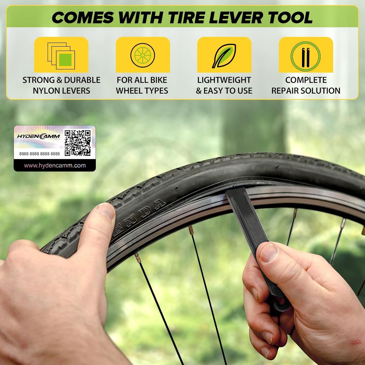 Skiennix Bike Inner Tube - 20/26x2.125 with 35mm AV Schrader Valve & 2 Tire Levers | Durable Butyl Material