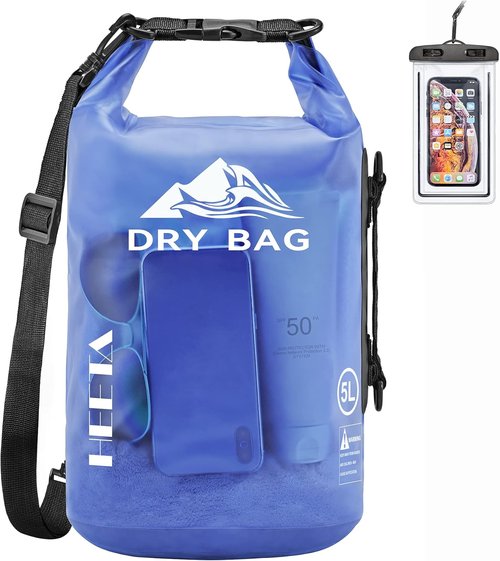 HEETA Waterproof Dry Bag - Lightweight Roll Top Storage for Travel, Swimming & Kayaking | 5L/10L/20L/30L/40L Options
