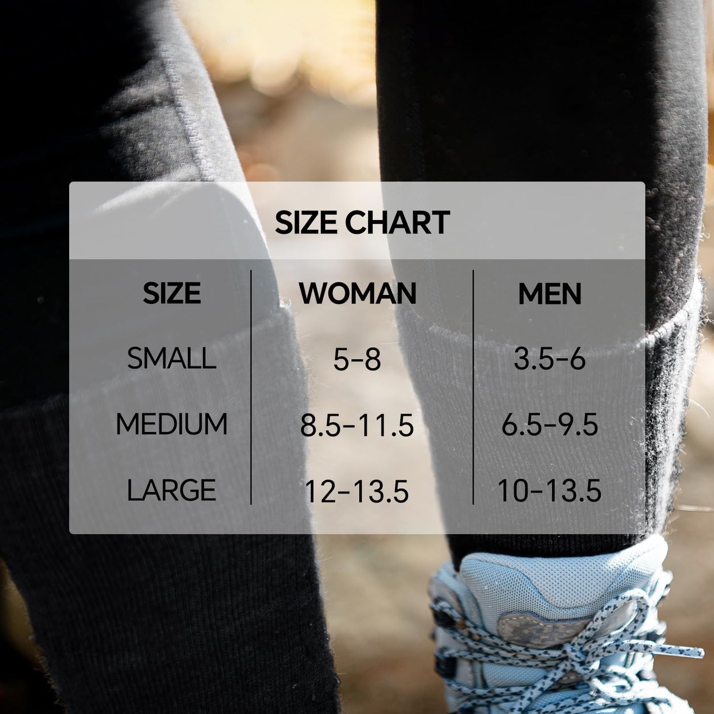 Tough Land Alpaca Wool Socks for Men and Women - Non-Itchy, Full Cushion Warm Crew Socks - for Cold Weather, Hiking