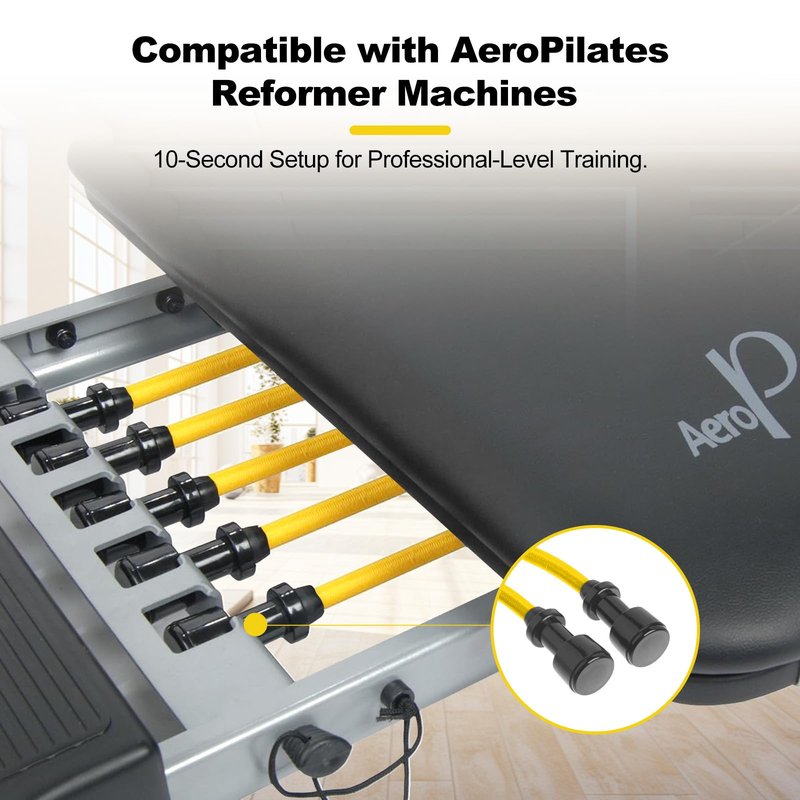 PrimeMach Yellow Light Cord(2-Pack) Compatible with Select AeroPilates reformers|Low Resistance Replacement Cord for Pilates Reformer Machines – Durable, Easy-Install & Smooth Performance
