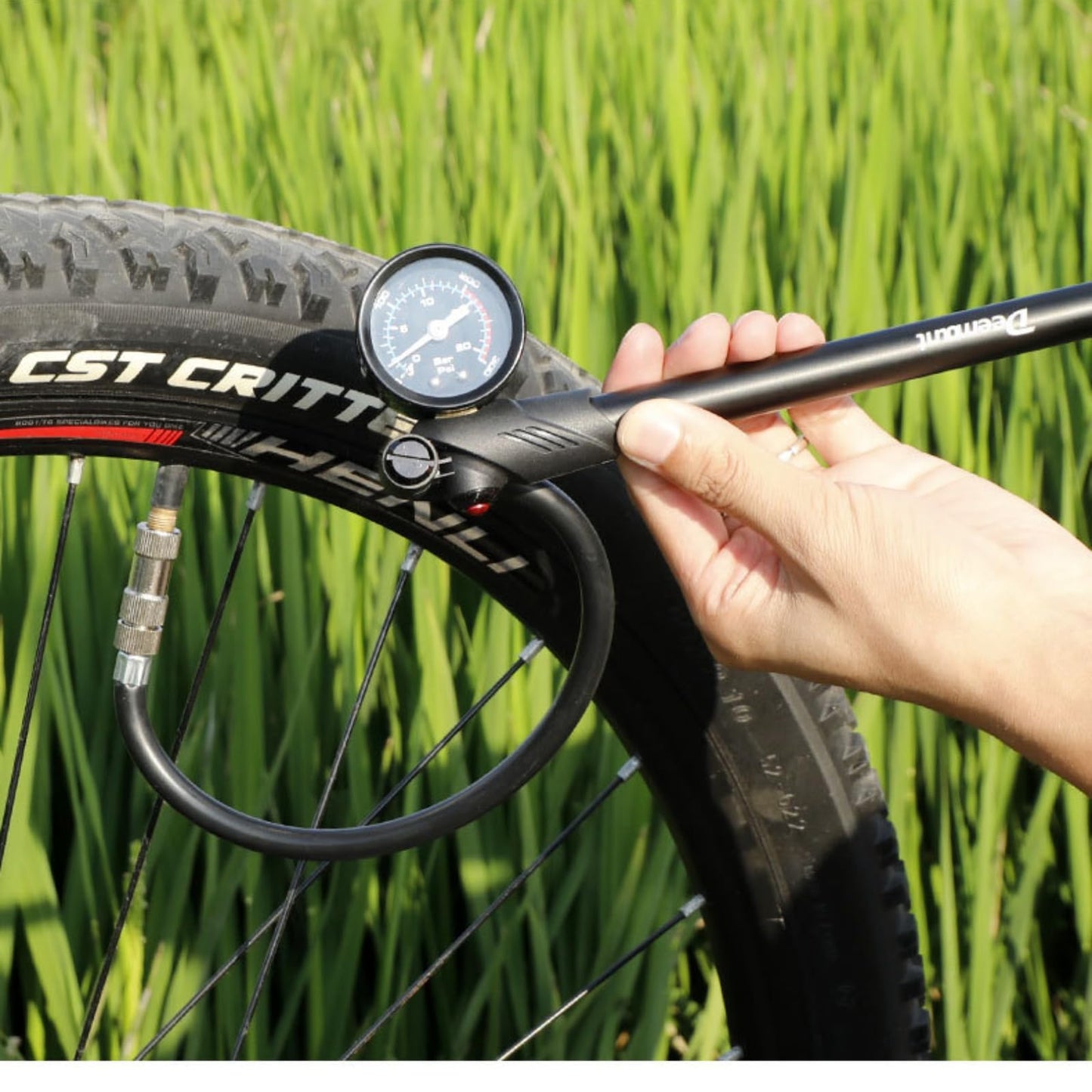 NELboNs Shock Pump for Road Mountain Bike, High Pressure 300PSI