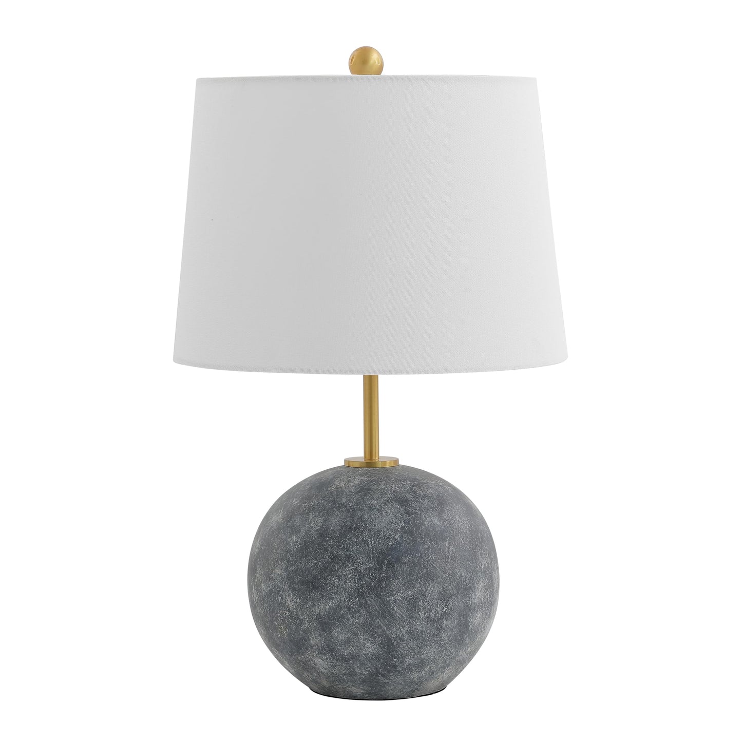 SAFAVIEH Lighting Collection Cla Grey Washed Cement/Brass 24-inch Table Lamp (LED Bulb Included)