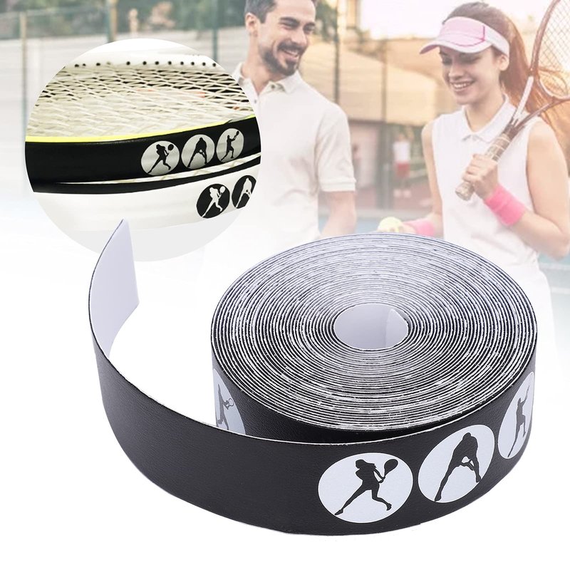 Racket Protections Tape, Tennis Guard Anti Scratch Tape Racket Frame Guard PU Protective Sticker for Tennis Practice Racquetballs