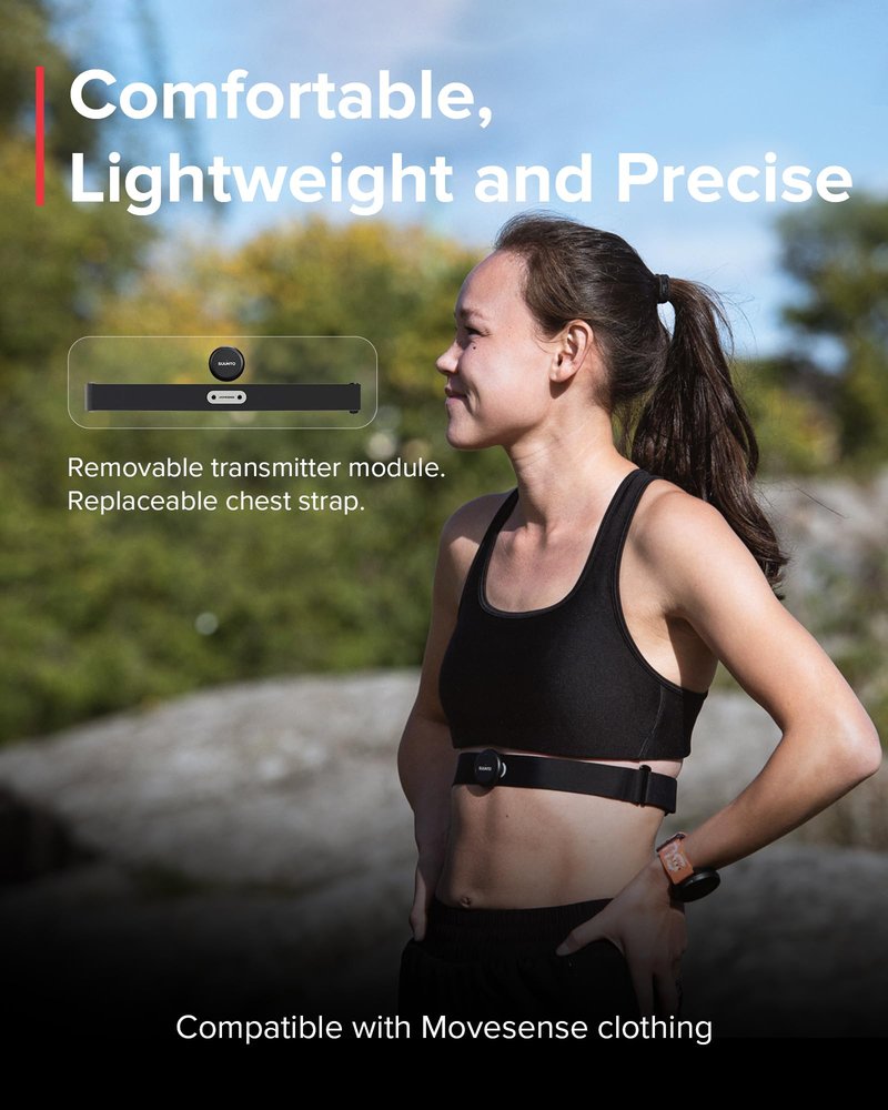 SUUNTO Smart Heart Rate Belt: Superior Tracking of Heart Rate, Comfortable fit
