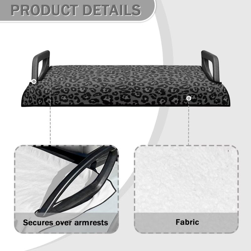 Flashideas Black Leopard Print Golf Cart Seat Towel Blanket Covers Portable Club Car Seat Cover Travel Sports Cart Seat Cushion Accessories