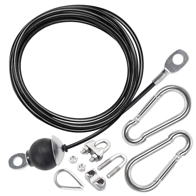 Taeku Fitness Pulley Cable, Heavy-Duty 6mm Steel Wire Rope for Home Gym, Adjustable Replacement Cable for Weightlifting, LAT Pulldown, and Cable Machine Accessories (100in+Tool)