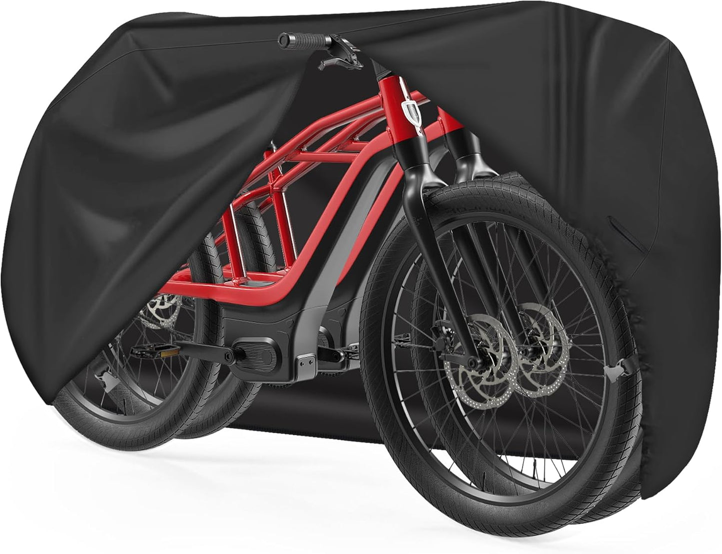 Zettum Bike Cover for 2 Bikes - Heavy-Duty Waterproof 600D Outdoor Storage | Fits eBikes, Mountain Bikes & More