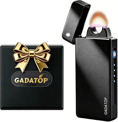 GADATOP Arc Plasma Flame Lighter - USB Rechargeable Windproof Electric Lighter | Matte Black