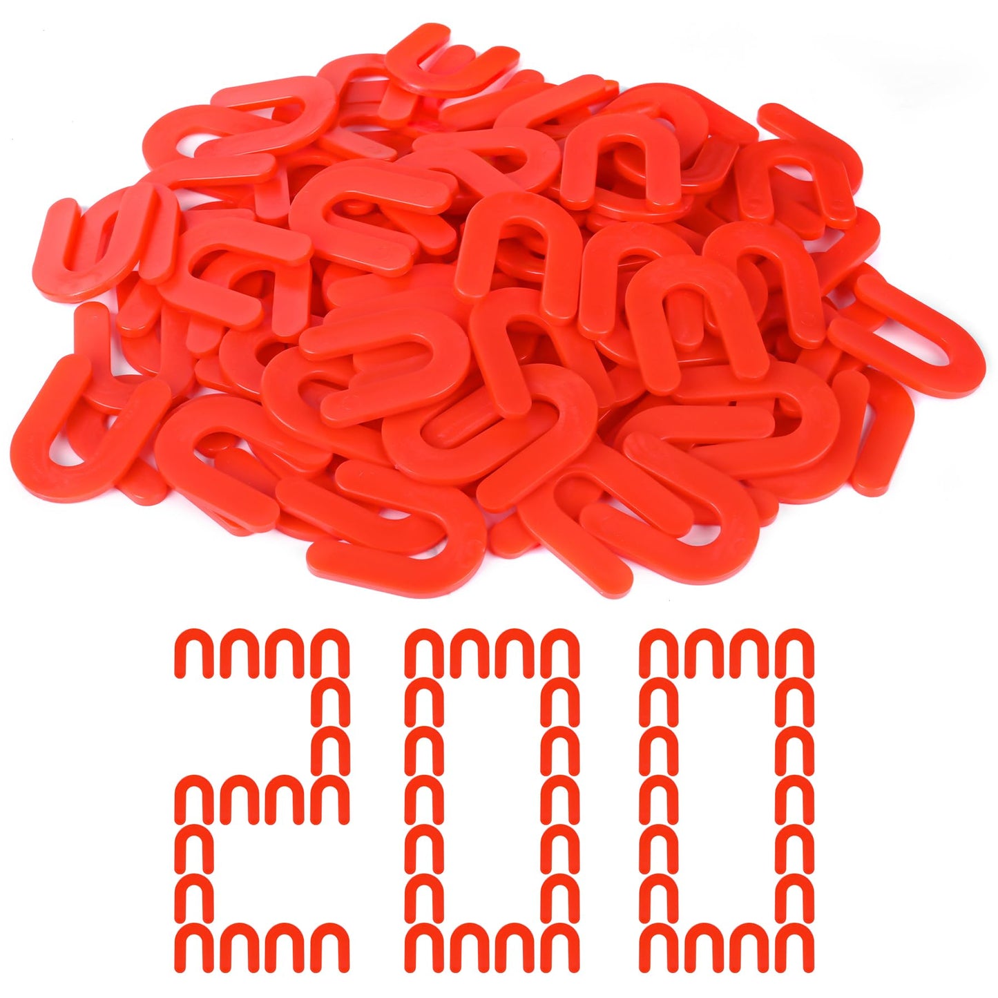 Horseshoe Shims Tile Spacers 1/8 Inch (3mm) 200Pcs U-Shaped Plastic Shims for Tiling Leveling System Floor Wall Ceramic Tile Stone Installation - Black