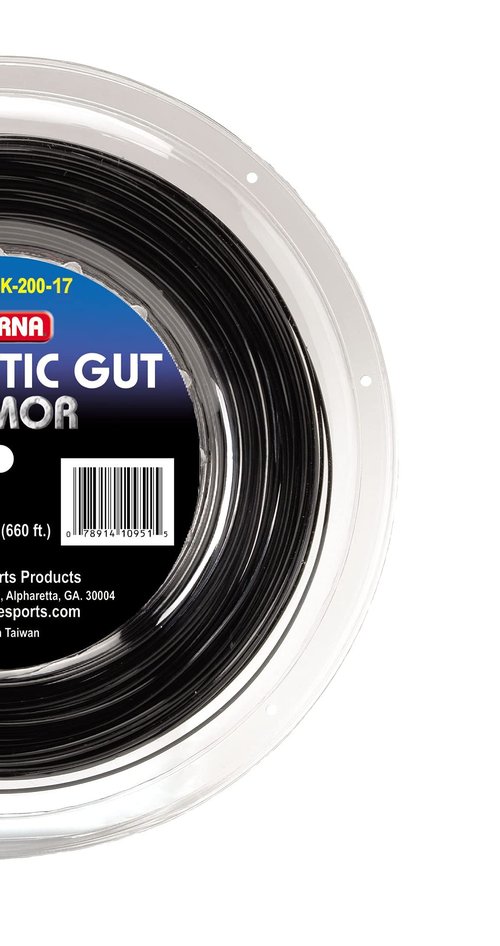 Tourna Synthetic Gut Armor 17G String Reel, Black