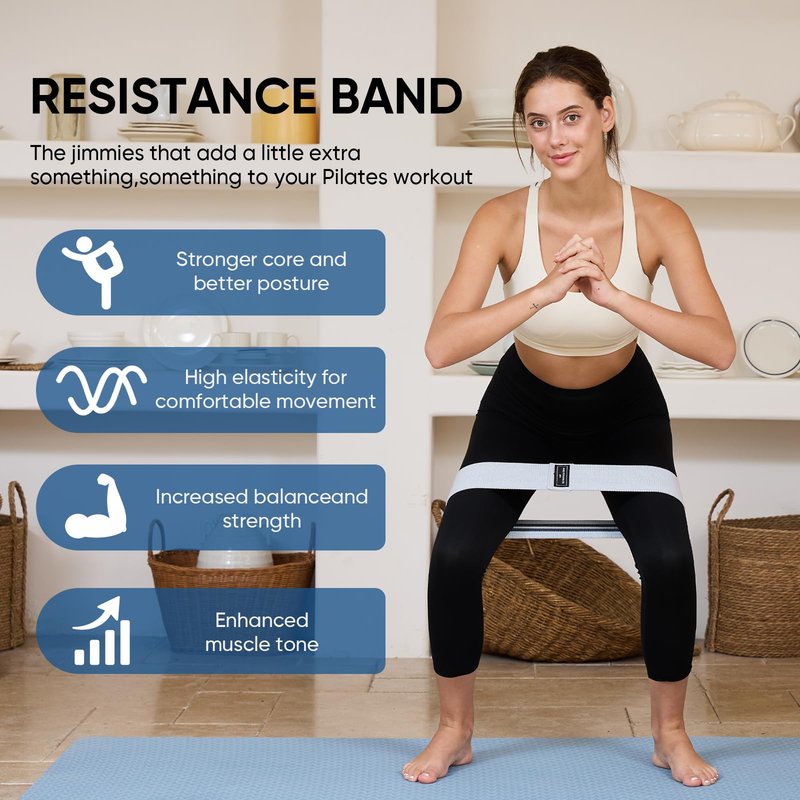 MonDAY To SunDAY Better Me Pilates Kit with Pilates Ring Air Balance Board Resistance Band,Canvas Bag Storage with Guides, Balance Ball Fitness Circle Elastic Bands for Home Gym (Tracie Silvers)