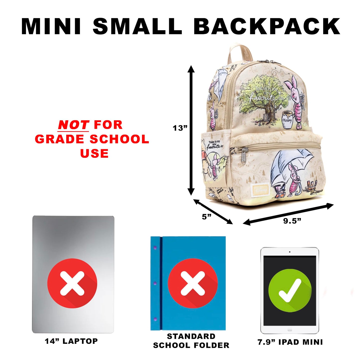 Wondapop Winnie the Pooh 13" Nylon Backpack