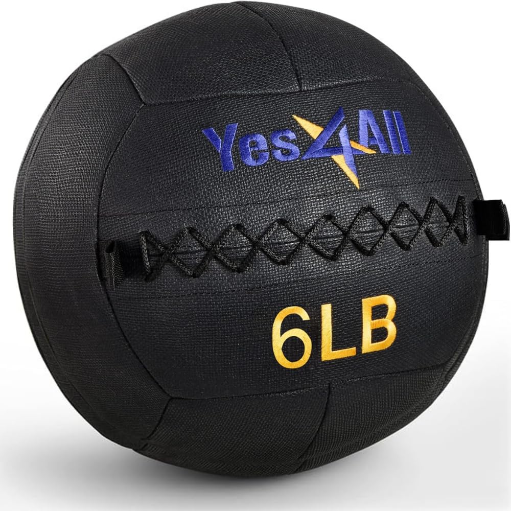 Yes4All Wall Ball - Soft Medicine Ball/Wall Medicine Ball for Full Body Workout and Strength Exercise 30LB
