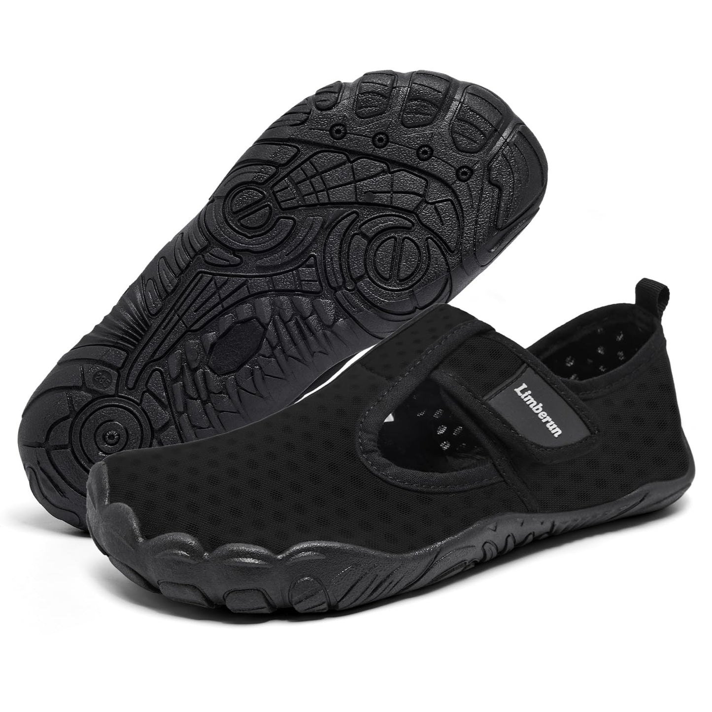 Limberun Kids Beach Pool Shoes - Breathable Sea Water Aqua Non-Slip Outdoor Indoor Boat Quick Dry Swimming Lightweight Shoes Black